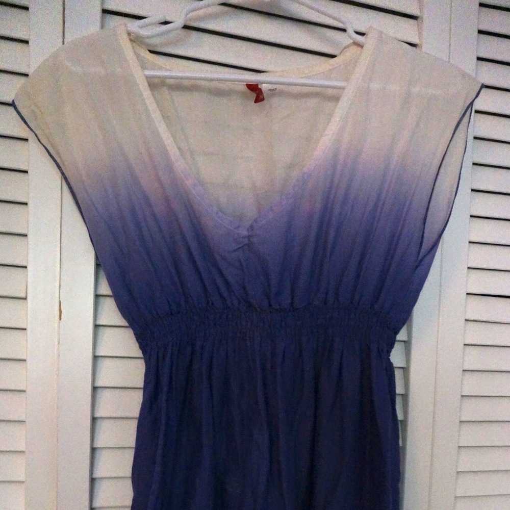 Blue & White Tie-Dye Dress